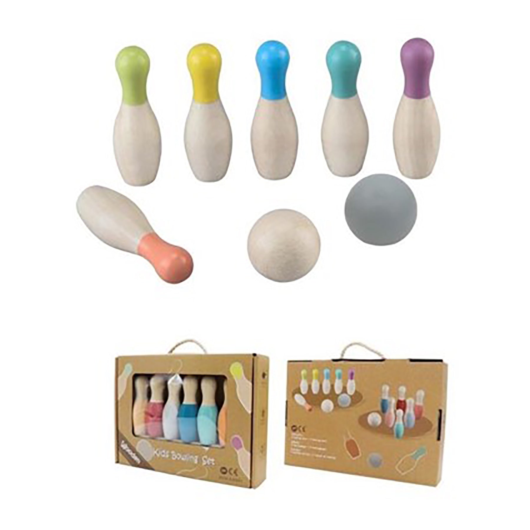 Wooden Bowling Set