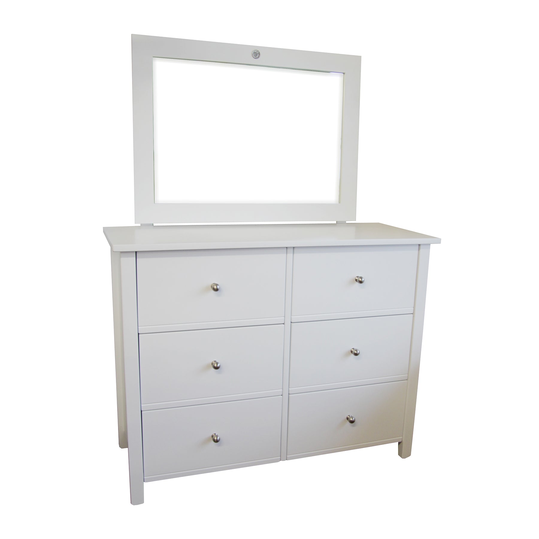 Apple 6 Drawer Dresser and Mirror
