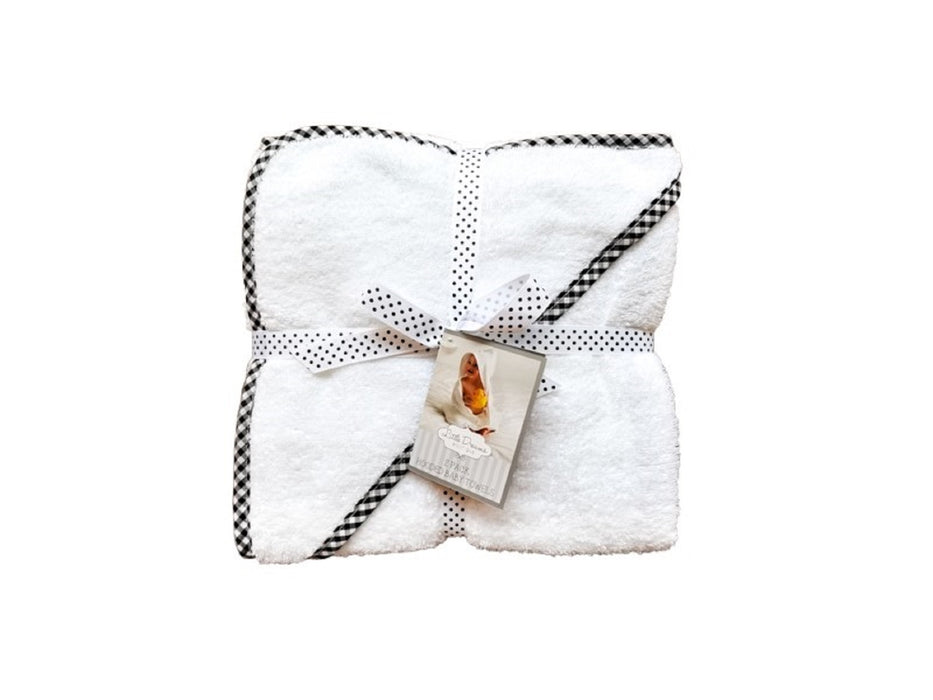 Hooded Baby Towel set of two White
