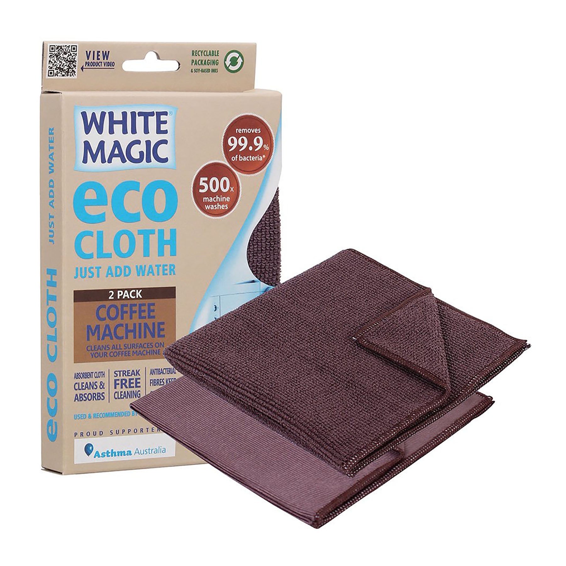 White Magic Eco Cloth Coffee Machine 2 Pk