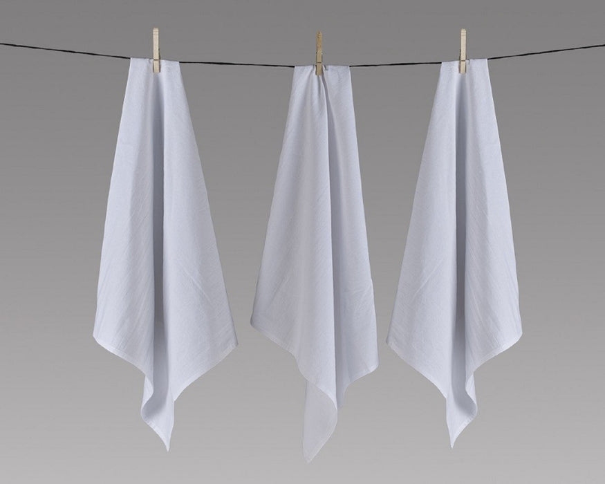 Tea Towel Flour Sack  White set of three