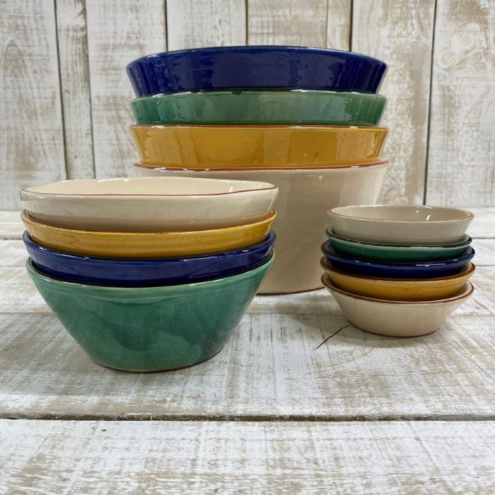 Ceramic straight sided bowl Blue 15cm